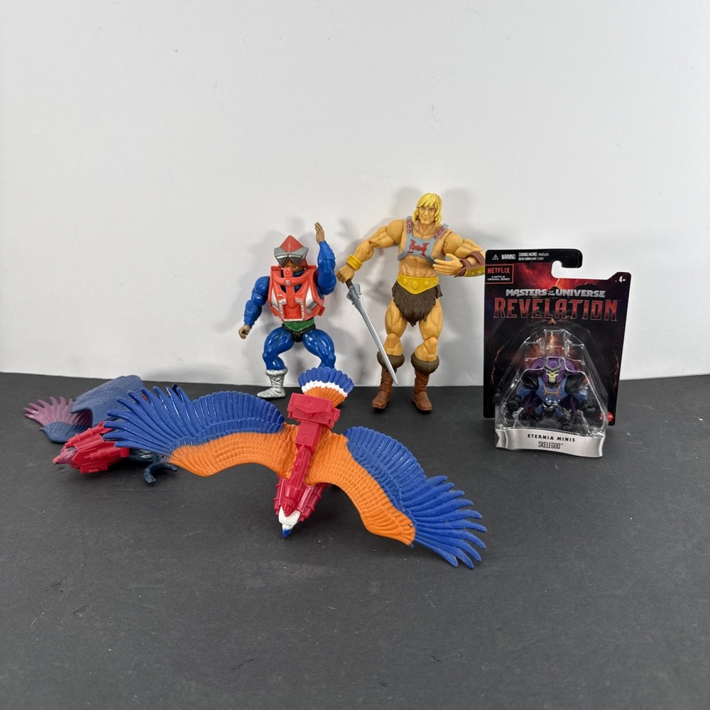 Mattel Masters of the Universe MOTU He-Man Figure Toy Lot Vintage And New